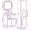 vidaXL Badezimmerm&ouml;bel-Set mit Regal 4 pcs Altholz Holzwerkstoff