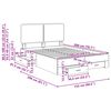 vidaXL Bettrahmen Graues Sonoma 150 x 200 cm Holzwerkstoff