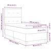 vidaXL Boxspringbett mit Matratze mit LED Creme 80 x 200 cm Stoff