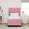 vidaXL Boxspringbett mit Matratze Rosa 200 x 90 cm Polyester