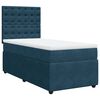 vidaXL Boxspringbett mit Matratze Blau 80x200 cm Samt