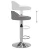 vidaXL Barhocker 2 Stk. Grau Kunstleder