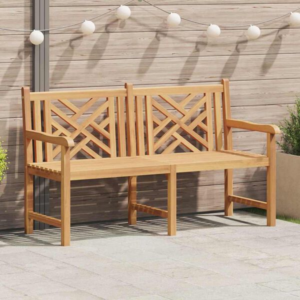 vidaXL Gartenbank Braun 150 x 60 x 90 cm Massivholz Teak
