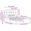 vidaXL Bettgestell mit gepolstertem Kopfteil Hellgrau 120 x 200 cm