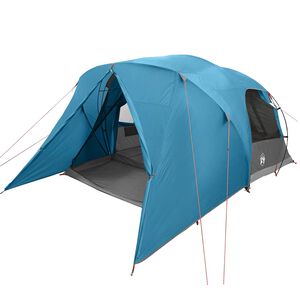 vidaXL Dome Zelt f&uuml;r 4 Personen mit Dach Blau 455 x 252 x 178 cm