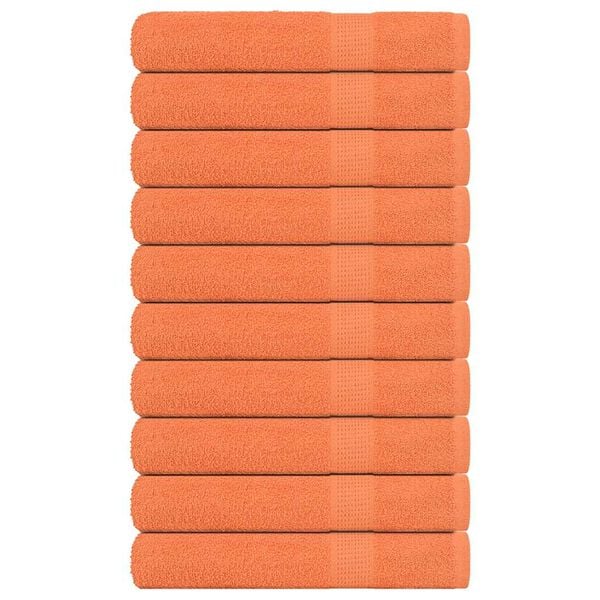 vidaXL Handt&uuml;cher 10 Stk. Orange 100x200 cm 360 g/m&sup2; 100% Baumwolle