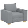 vidaXL Sofa 3 pcs Hellgrau 220 x 80 x 84 cm Leinenmischgewebe