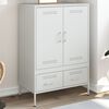 vidaXL Highboard Weiß 68x39x101,5 cm Stahl