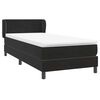 vidaXL Boxspringbett mit Matratze Schwarz 80x210 cm Samt