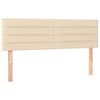 vidaXL LED Kopfteil Creme 144x5x78/88 cm Stoff
