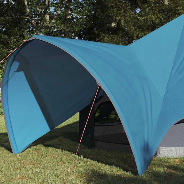 vidaXL Teepee Zelt mit Dach Blau und Grau 600 x 600 x 347 cm