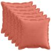 vidaXL Kissenbezug 6 stk. HOUTEN Rot-Orange 30 x 30 cm Cord