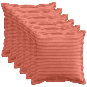 vidaXL Kissenbezug 6 stk. HOUTEN Rot-Orange 30 x 30 cm Cord