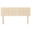 vidaXL Kopfteile Creme 144x5x78/88 cm Stoff