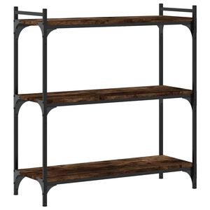 vidaXL B&uuml;cherregal 3 B&ouml;den R&auml;uchereiche 80x30x86 cm Holzwerkstoff