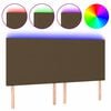 vidaXL LED Kopfteil Dunkelbraun 160x5x118/128 cm Stoff