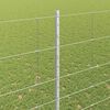 vidaXL Zaun mit Pfosten Silber 1.6 x 25 m Stahl