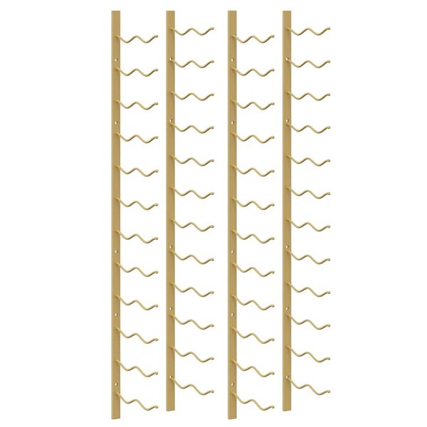 vidaXL Wand-Weinregal f&uuml;r 24 Flaschen 2 Stk. Golden Eisen