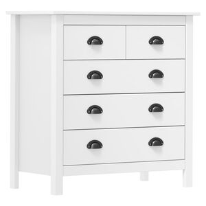 vidaXL Sideboard Hill Wei&szlig; 79x40x80 cm Massivholz Kiefer