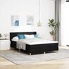 vidaXL Boxspringbett mit Matratze Schwarz 190 x 140 cm Stoff