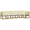 vidaXL Outdoor-Sofagarnitur 6 Stk. Wei&szlig; und Creme