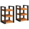 vidaXL Nachttisch 2 stk. Braun und Schwarz 38 x 33 x 58 cm