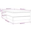 vidaXL Boxspringbett mit Matratze Dunkelgrün 80x200 cm Samt
