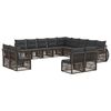 vidaXL Gartensofa-set 13 stk. Grau und Dunkelgrau Poly-Rattan
