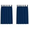 vidaXL Verdunkelungs-Vorh&auml;nge mit Ringen 2 Stk. Dunkelblau Polyester