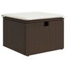 vidaXL 4-tlg. Garten-Sofagarnitur mit Kissen Braun Poly Rattan