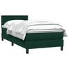 vidaXL Boxspringbett mit Matratze Dunkelgr&uuml;n 90x220 cm Samt
