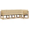 vidaXL Outdoor-Sofagarnitur 5 stk. Wei&szlig; und Beige