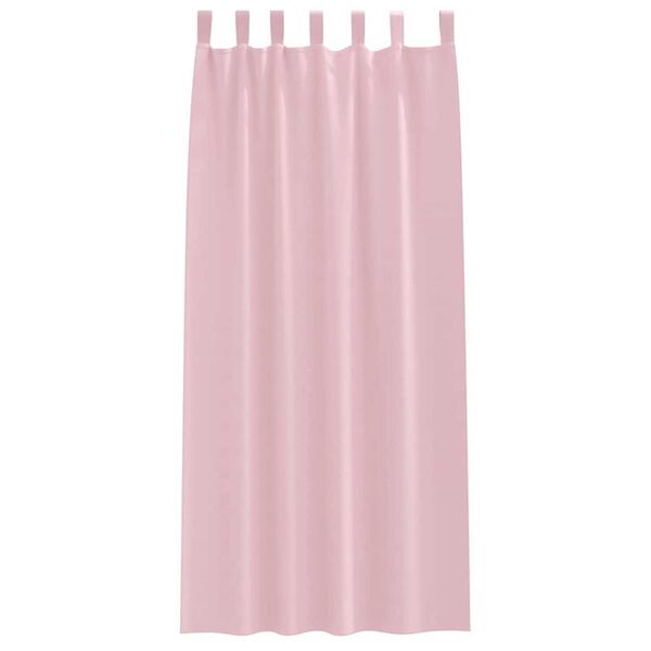 vidaXL Verdunkelungs-Vorh&auml;nge mit Ringen 2 pcs Babyrosa 260 x 140 cm