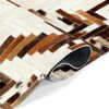 vidaXL Teppich Echtes Kuhfell Patchwork 80&times;150cm Braun/Wei&szlig;