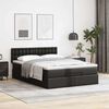 vidaXL Ottoman-Bett mit Matratze Schwarz 140x190 cm Kunstleder