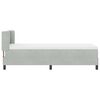 vidaXL Boxspringbett mit Matratze Hellgrau 200 x 80 cm Samt