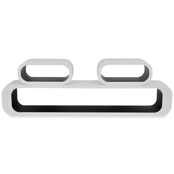 vidaXL Wandregale Regalwürfel 6 Stk. Schwarz und Weiß