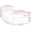 vidaXL Boxspringbett mit Matratze Dunkelgrau 80x210 cm Samt