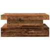 vidaXL Couchtisch mit LED-Leuchten Altholz-Optik 90x50x40 cm