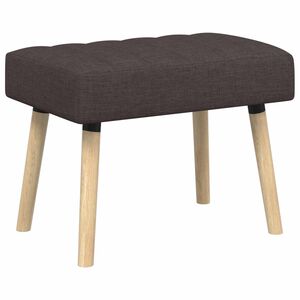 vidaXL Kanalgepolsterte Bank Dunkelbraun 60 x 40 x 45 cm Stoff