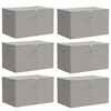 vidaXL Aufbewahrungsbox 6 stk. Vliesstoff 60 x 43 x 35 cm 90,3 L Grau