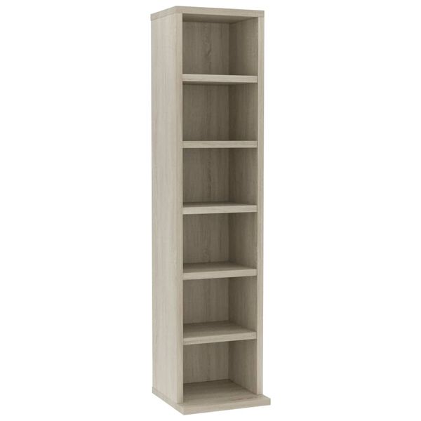 vidaXL CD-Schrank Sonoma-Eiche 21x20x88 cm Holzwerkstoff