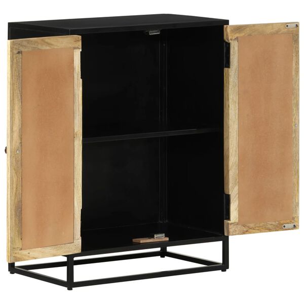 vidaXL Sideboard mit 2 T&uuml;ren 55x35x75 cm Massivholz Mango & Eisen