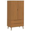 vidaXL Kleiderschrank MOLDE Karamell 90 x 55 x 175 cm