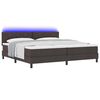 vidaXL Boxspringbett mit Matratze Dunkelbraun 200 x 200 cm Stoff