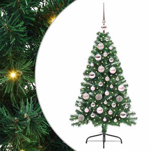 vidaXL K&uuml;nstlicher vorbeleuchteter Weihnachtsbaum Gr&uuml;n 120 cm PVC