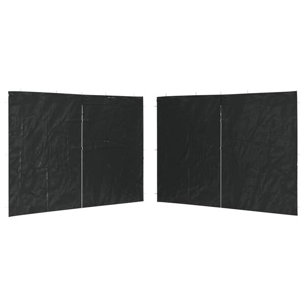 vidaXL Partyzelt-Seitenwände 2 Stück mit Reißverschluss PE Anthrazit