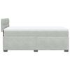 vidaXL Boxspringbett mit Matratze Hellgrau 100x200 cm Samt