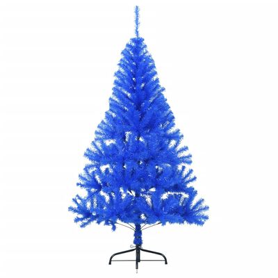 vidaXL Künstlicher Halb-Weihnachtsbaum mit Ständer Blau 120 cm PVC