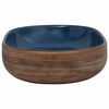 vidaXL Aufsatzwaschbecken Braun und Blau Oval 59x40x14 cm Keramik